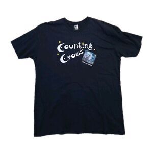 Counting Crows Tour 2006 2 Side Dark Blue Cotton T-shirt Unisex 2XL